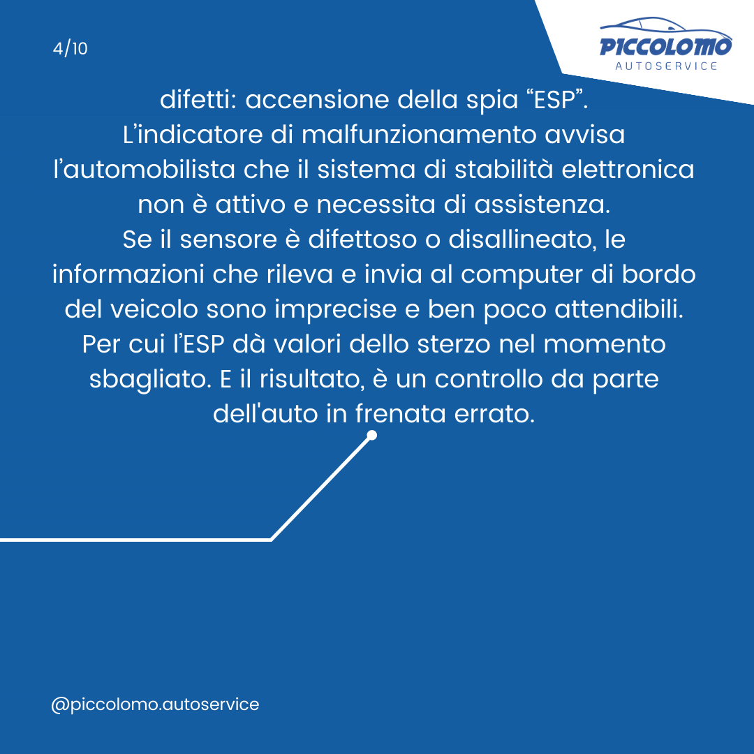 Riparazione sensore angolo sterzo