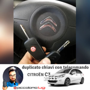 Duplicato chiave Citroën C3 2013 con telecomando