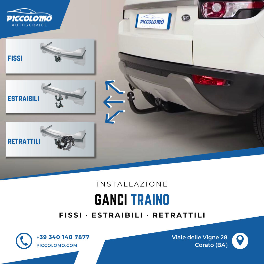 installazione ganci traino